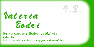 valeria bodri business card
